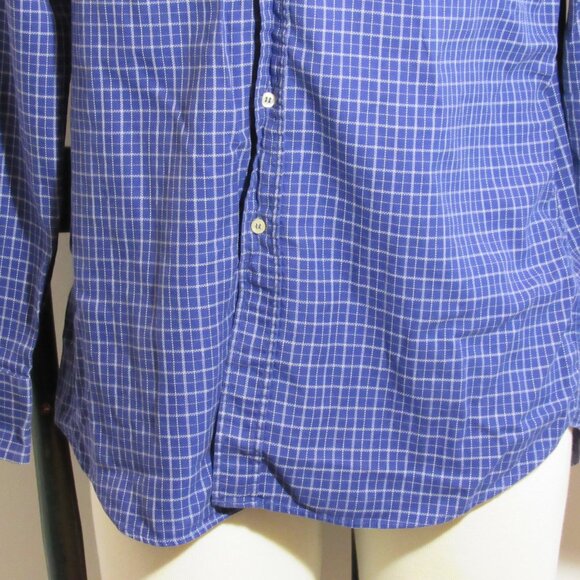 Paul & Shark Yachting Mens Shirt Blue Striped Made in Italy Sz 16/41 Large VG+ - Picture 4 of 12